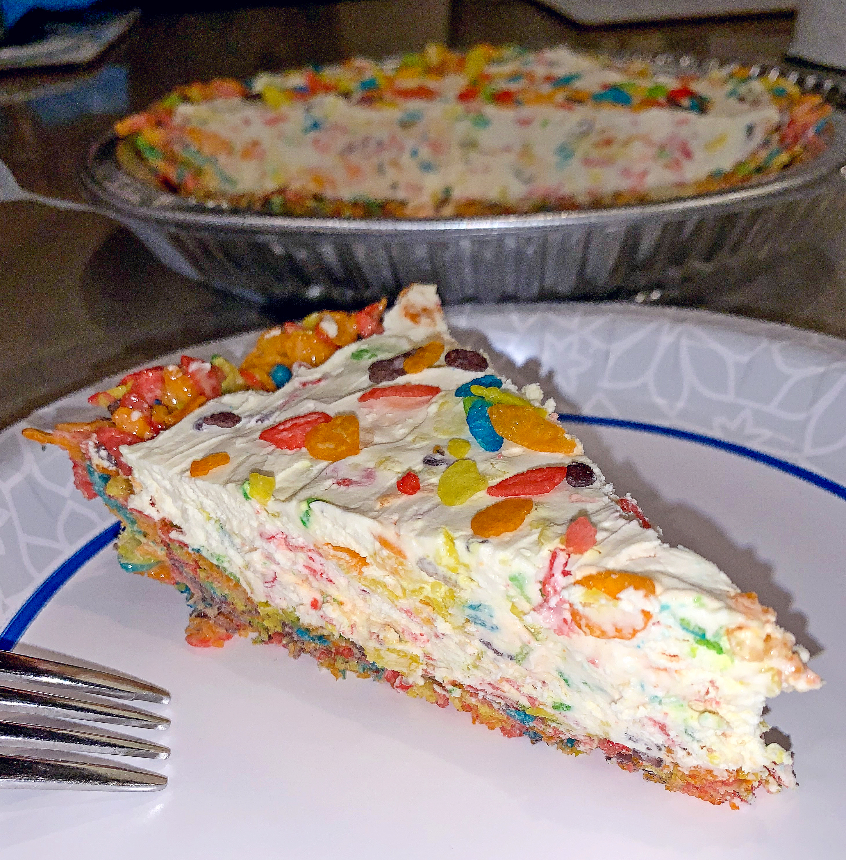 Fruity Pebbles Creamsicle Pie